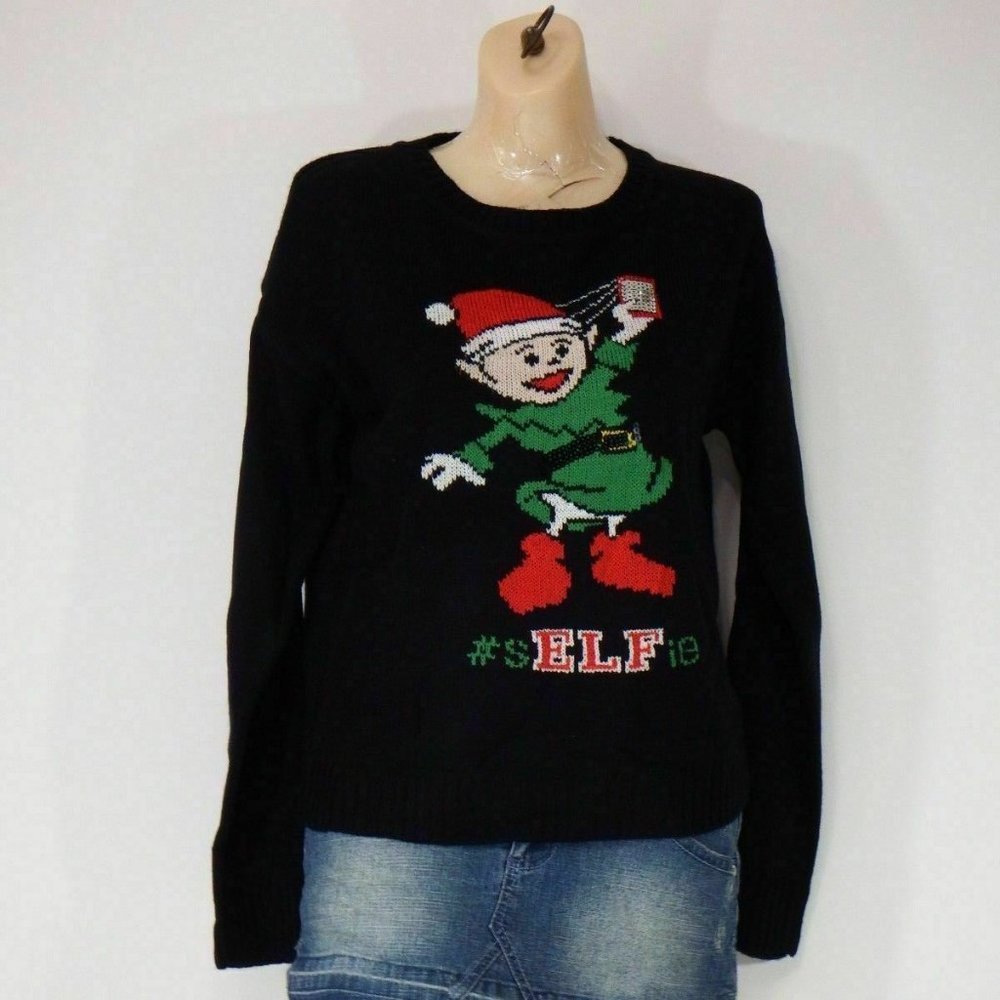 NWT‎ HEART-N-CRUSH #sELFie UGLY CHRISTMAS SWEATER LARGE